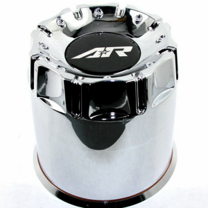 AR CAP CHROME PUSH THRU PLASTIC SHORT