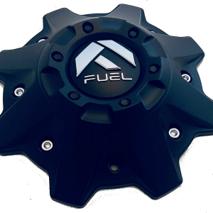 FUEL 8 LUG MATTE BLACK CAP (FLAT BOTTOM)