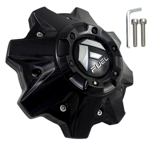 FUEL 8LUG CAP W/ RISER GLOSS BLACK