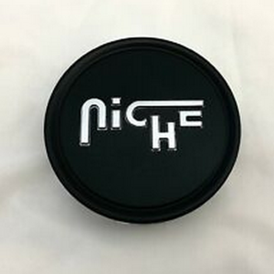 NICHE 2.95" FLAT CAP-FLT-BLK SILVER LOGO