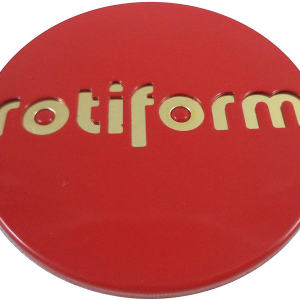 ROTIFORM 2.36"SNAPIN CAP-RED W/GOLD LOGO