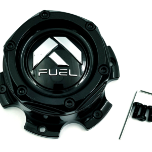 FUEL DUALLY 10X225 FRONT CAP-GLOSS BLK