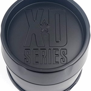 KMC CAP PUSH THRU S-BLK 3.27"