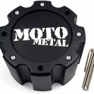 MOTO CAP MATTE BLACK 8 LUG - NEW LOGO