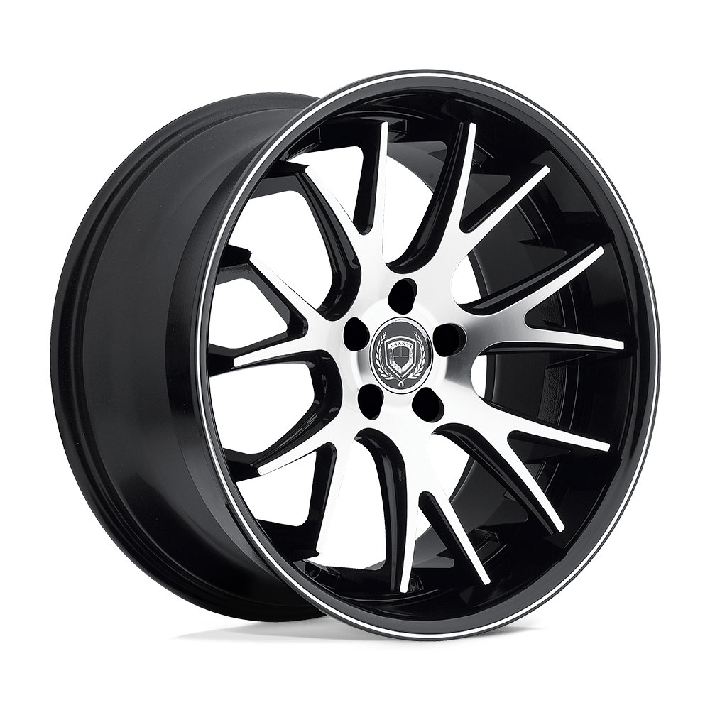 Asanti Black AB003 CASTOR SILVER MACHINED WITH SS LIP - 5X130