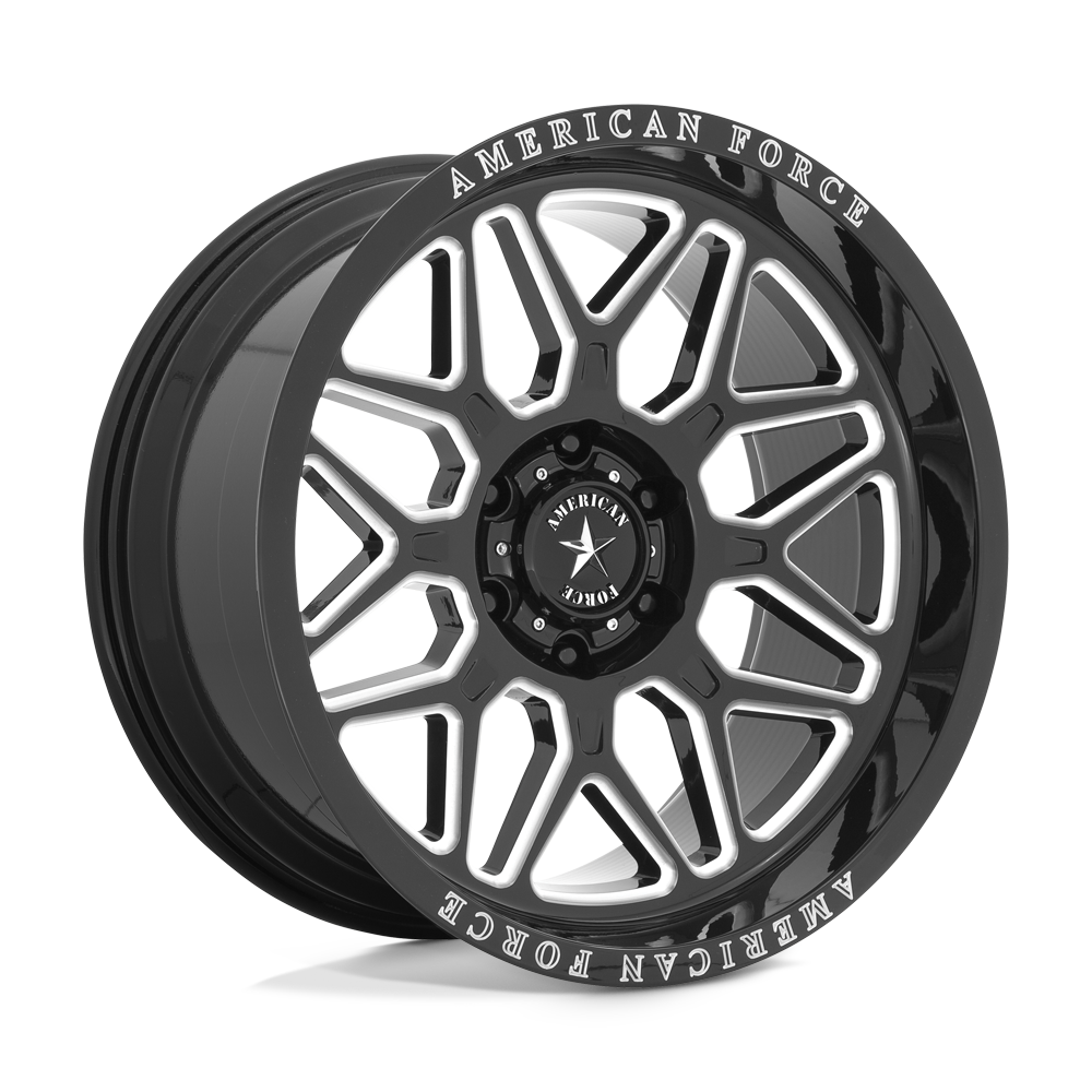 American Force Cast AC001 RUSH GLOSS BLACK MILLED - 6X135