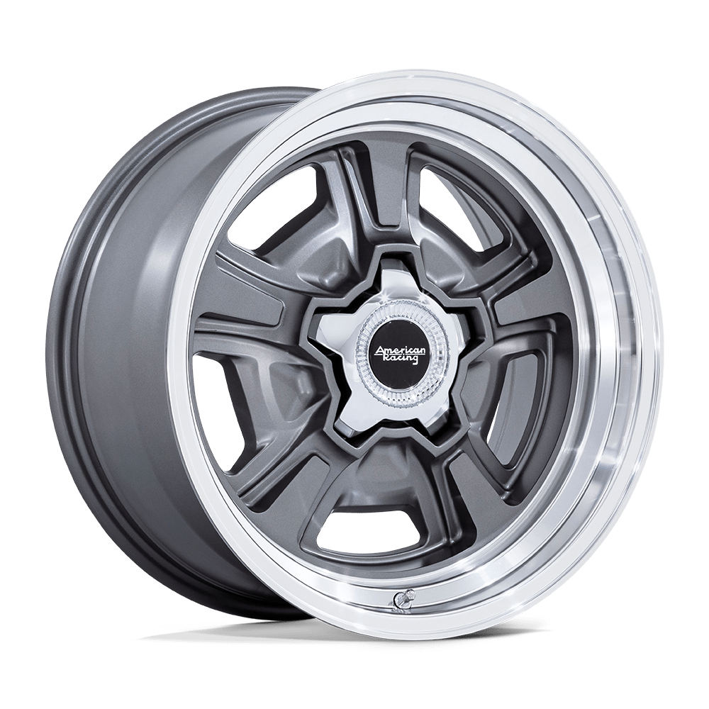 American Racing Vintage VN517 MARAUDER ANTHRACITE W/ DIAMOND CUT LIP - 5X5.0