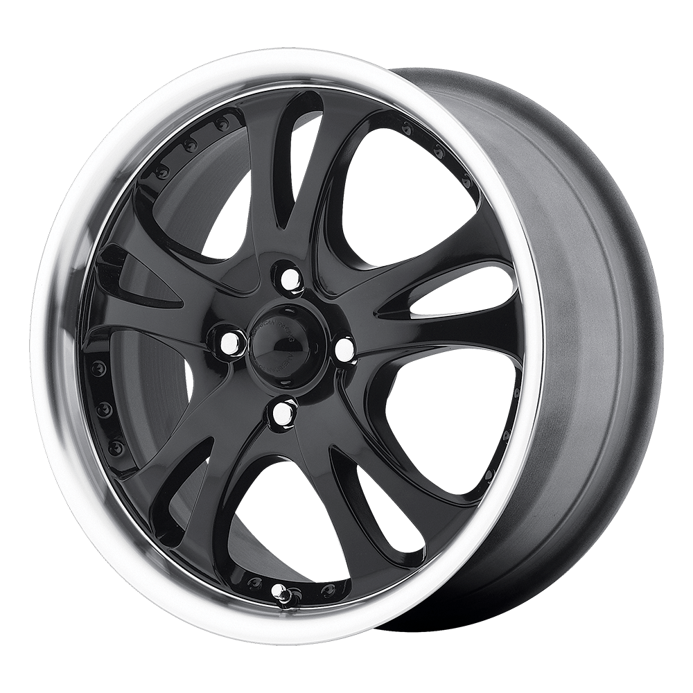 American Racing AR393 CASINO GLOSS BLACK WITH DIAMOND CUT LIP - 4X100