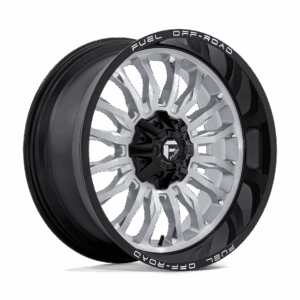 Fuel 1PC FC798 ARC SILVER BRUSHED FACE WITH MILLED BLACK LIP - 6X135/5.5