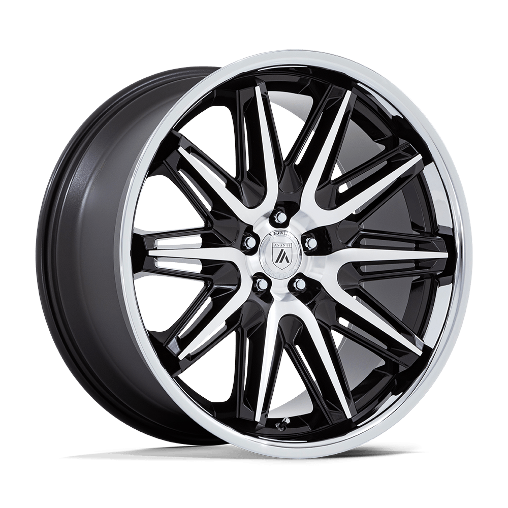 Asanti Black AB047 IMPERATOR GLOSS BLACK MACHINED WITH SS LIP - 5X112