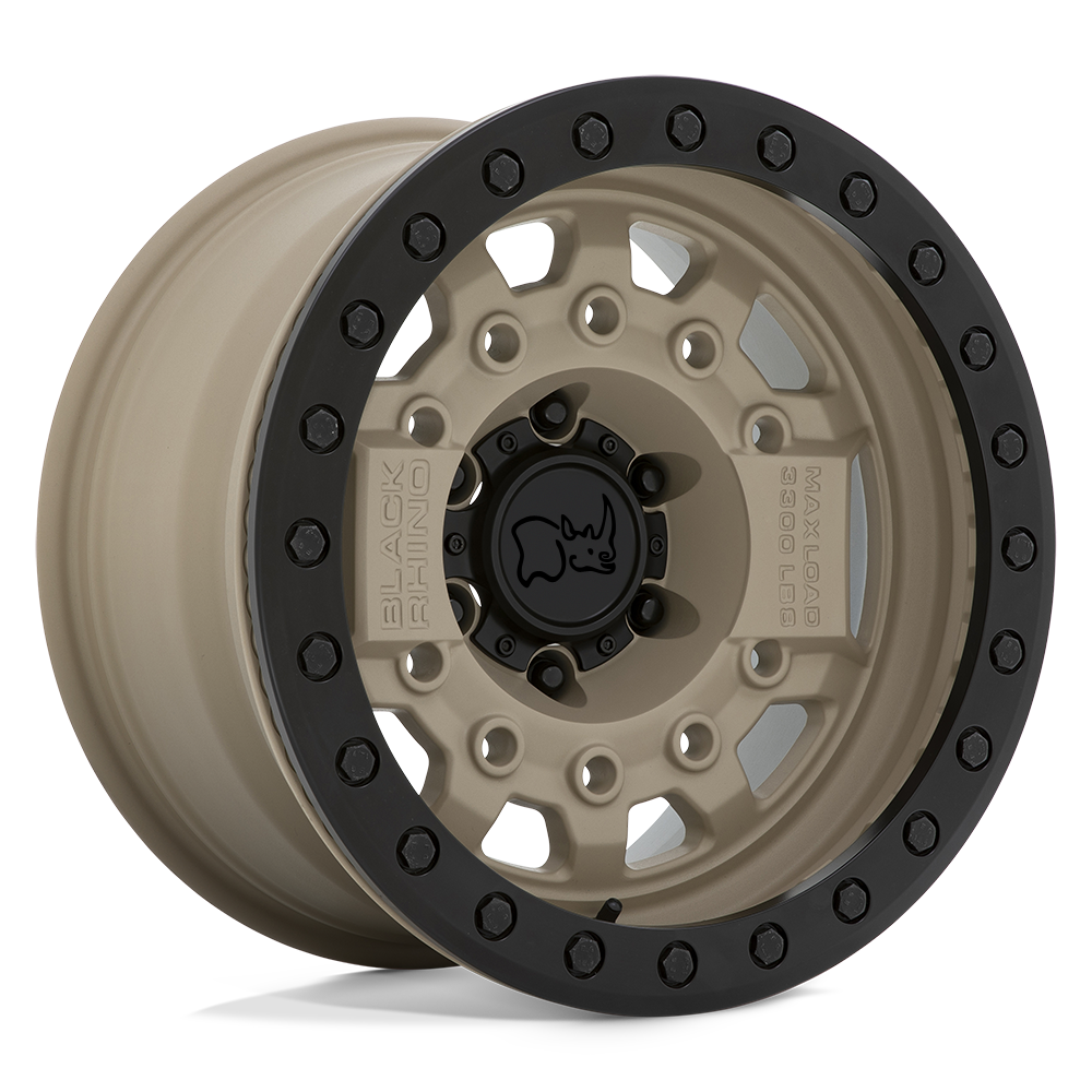 Black Rhino Hard Alloys BRAVG AVENGER BEADLOCK DESERT SAND W/ BLACK HARDWARE - 6X5.5