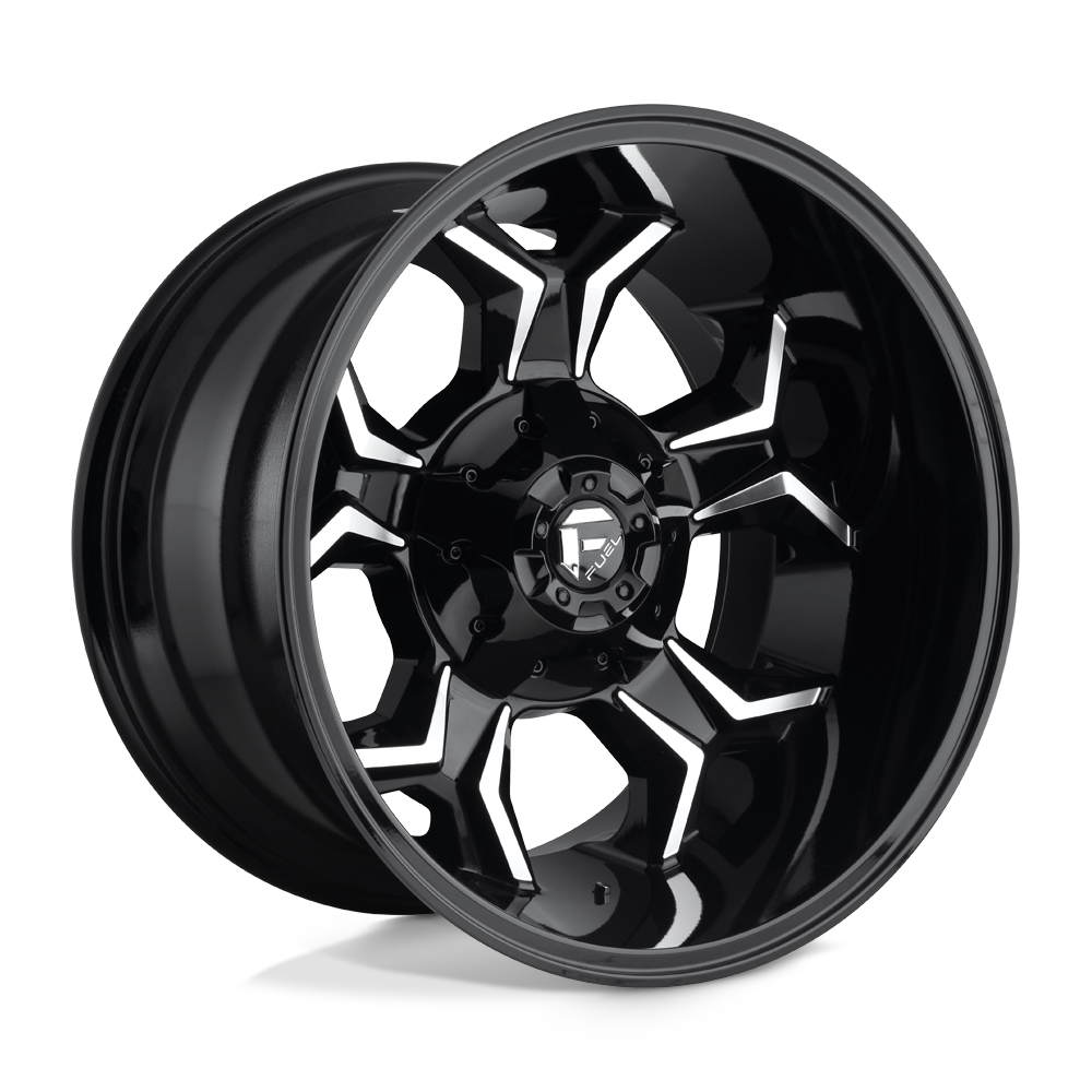 Fuel 1PC FC606 AVENGER GLOSS BLACK MILLED - 8X6.5