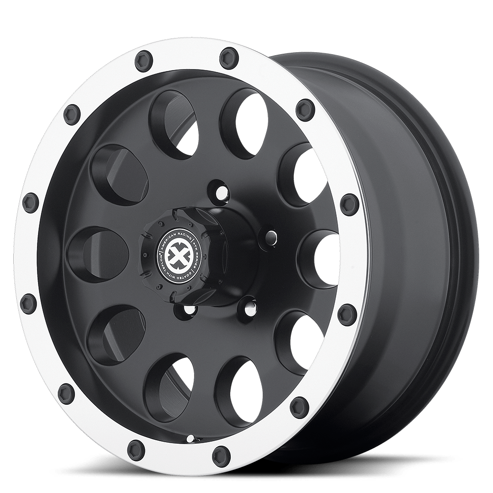 ATX Series AX186 SLOT SATIN BLACK WITH MACHINED FACE - 5X5.0