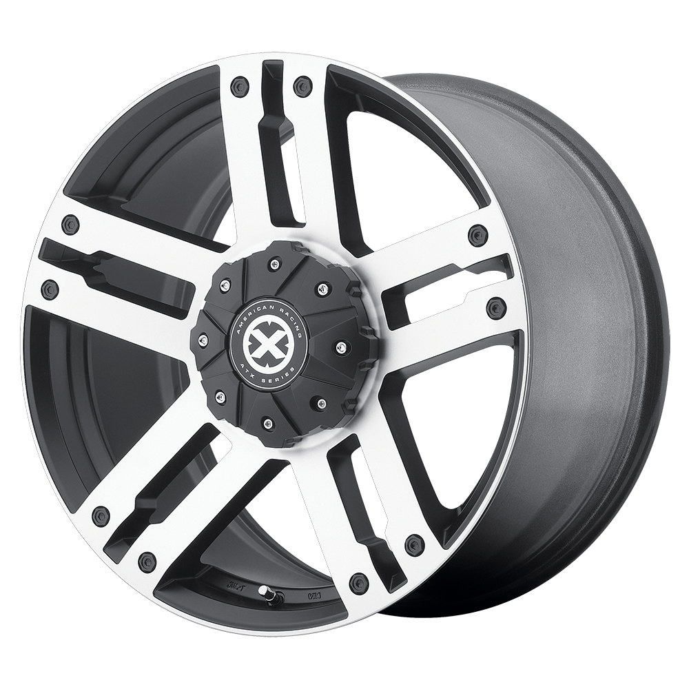 ATX Series AX190 DUNE SATIN BLACK WITH MACHINED FACE - 5X4.5/120
