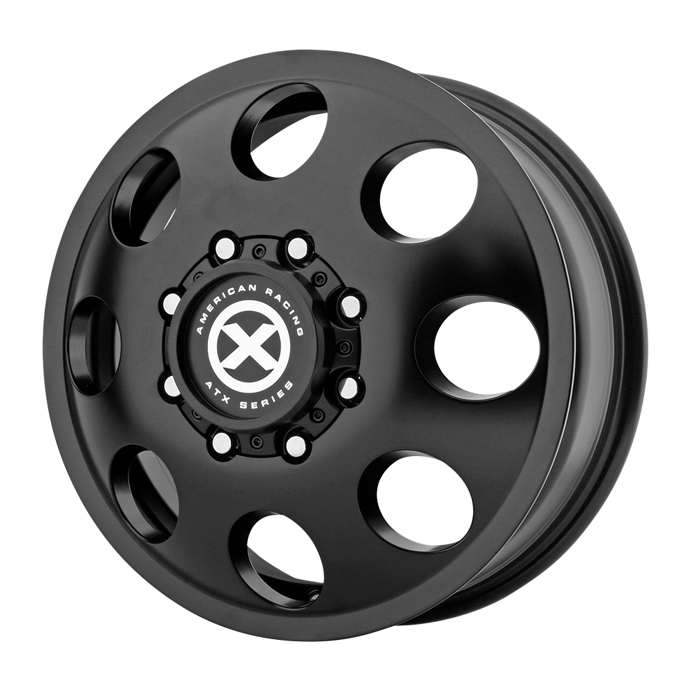 ATX Series AX204 BAJA DUALLY SATIN BLACK - FRONT - 8X170