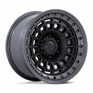 Black Rhino Hard Alloys BR014 SAHARA MATTE BLACK W/ GUNMETAL LIP - 6X5.5