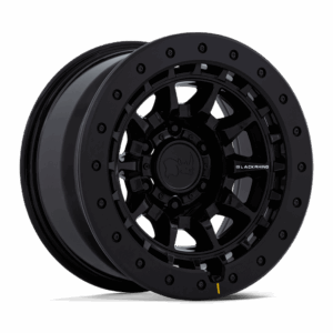 Black Rhino Hard Alloys BR016 TUSK GLOSS BLACK W/ BLACK ROCK GUARD - 6X135