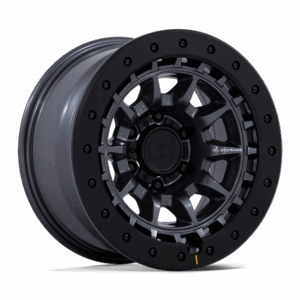 Black Rhino Hard Alloys BR016 TUSK MATTE GUNMETAL W/ BLACK ROCK GUARD - 6X5.5