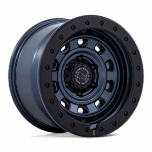 Black Rhino Hard Alloys BR023 XPLORER METALLIC BLUE W/ BLACK ROCK GUARD - 5X5.0
