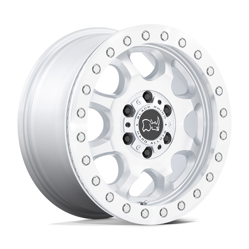Black Rhino Hard Alloys BRVTR VENTURE BEADLOCK GLOSS SILVER WITH MACHINED FACE - 6X130