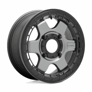 Fuel UTV FV923 BLOCK UTV BEADLOCK MATTE GUN METAL WITH BLACK RING - 4X137