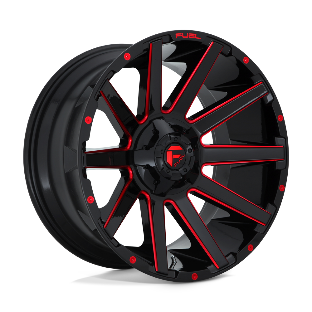 Fuel 1PC FC643 CONTRA GLOSS BLACK RED TINTED CLEAR - 8X170
