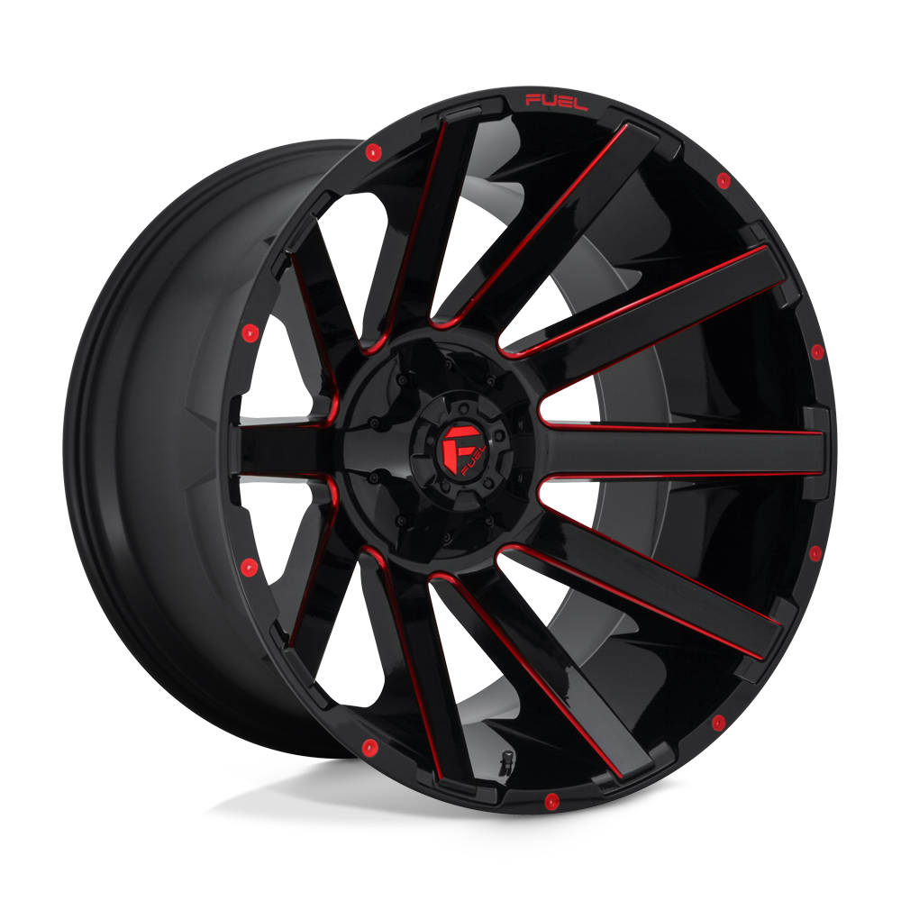 Fuel 1PC FC643 CONTRA GLOSS BLACK RED TINTED CLEAR - 8X180