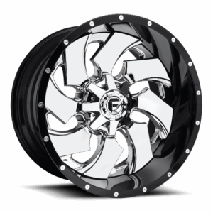 Fuel 2PC FT240 CLEAVER CHROME PLATED GLOSS BLACK LIP - 5X5.0/5.5