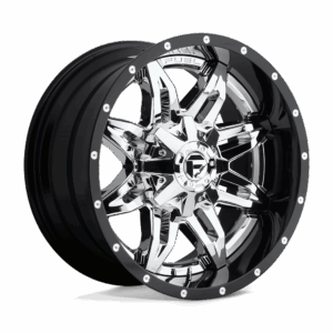 Fuel 2PC FT266 LETHAL CHROME PLATED GLOSS BLACK LIP - 5X4.5/5.0
