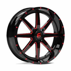 Fuel UTV FV650 MAVERICK UTV GLOSS BLACK MILLED WITH RED TINT - 4X156