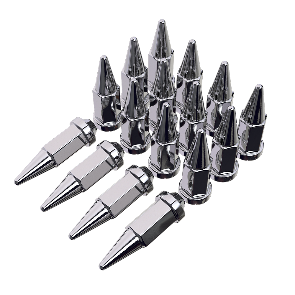 12MMX1.50 RH SPLINE KIT SPIKE - CHROME