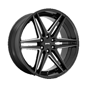 DUB 1PC DC267 DIRTY DOG GLOSSY BLACK MILLED - 6X135