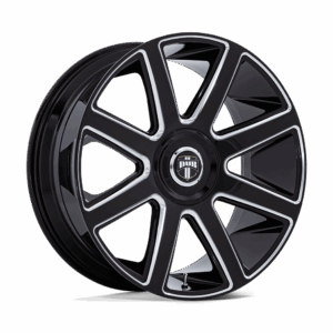 DUB 1PC DC273 PULL GLOSS BLACK MILLED - 5X115/120