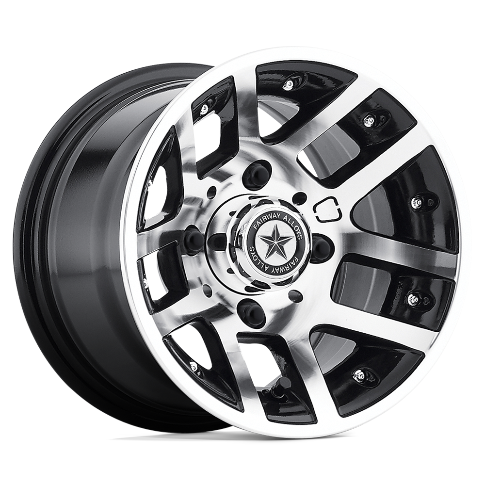 Fairway Alloys FA121 ILLUSION UTV MACHINED GLOSS BLACK - 4X4.0