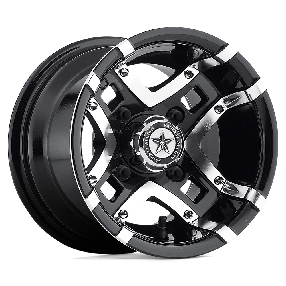 Fairway Alloys FA123 PRESTIGE UTV GLOSS BLACK MACHINED - 4X4.0
