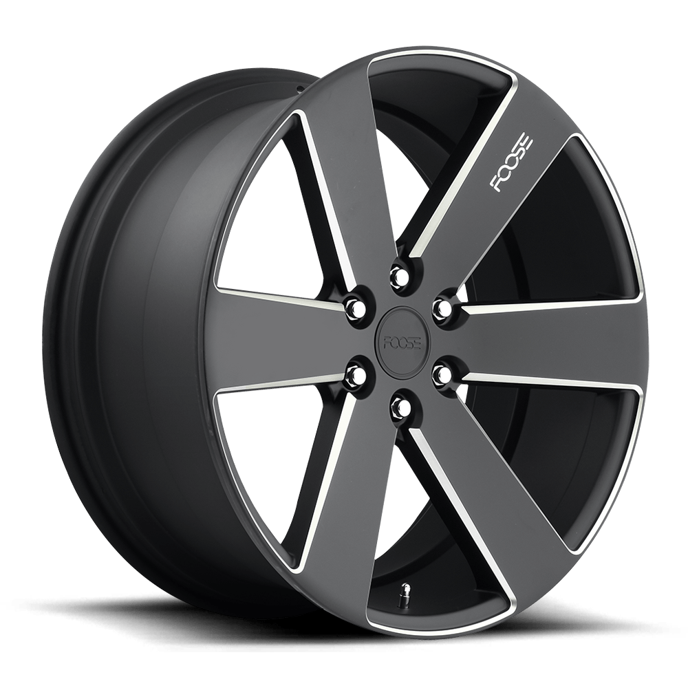 Foose 1PC OC158 SWITCH MATTE BLACK MILLED - 6X5.5