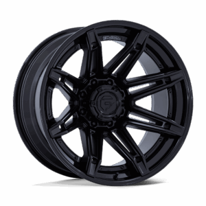 Fuel 1PC FC401 BRAWL MATTE BLACK WITH GLOSS BLACK LIP - 6X135