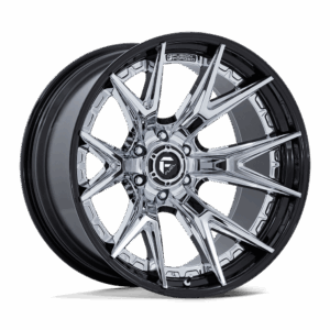 Fuel 1PC FC402 CATALYST CHROME WITH GLOSS BLACK LIP - 6X135