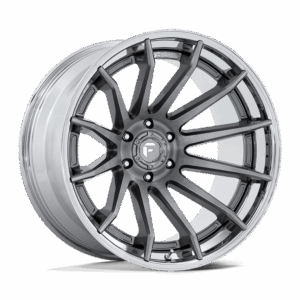 Fuel 1PC FC403 BURN PLATINUM WITH CHROME LIP - 6X135