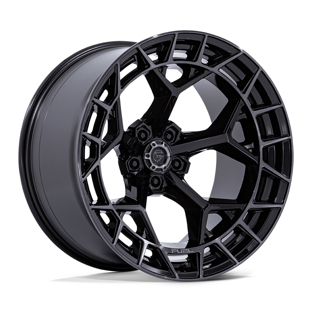 Fuel 1PC FC873 CHARGER GLOSS BLACK BRUSHED FACE DARK TINT - 5X5.0