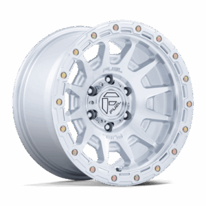 Fuel 1PC FC884 FORTRESS GLOSS SILVER W/ MACHINED FACE - 5X5.0