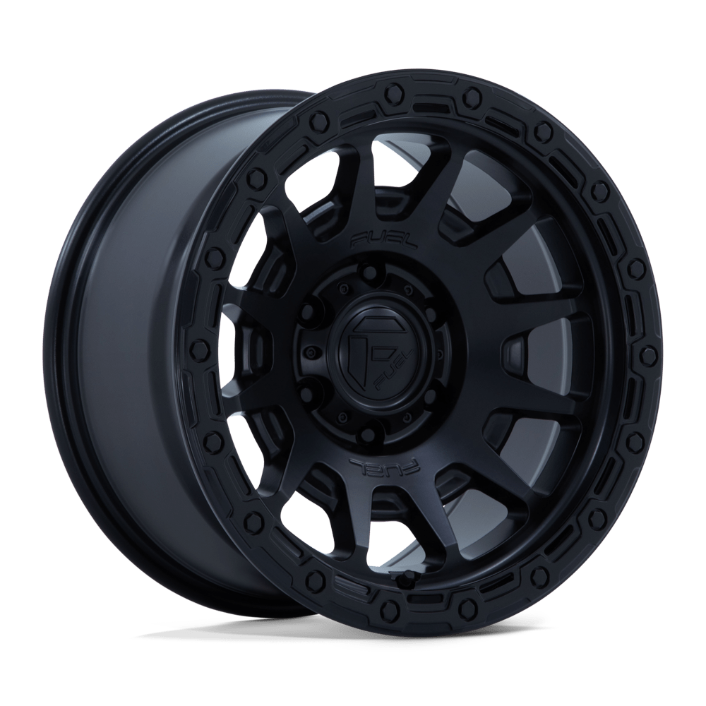 Fuel 1PC FC884 FORTRESS MATTE BLACK W/ GLOSS BLACK LIP