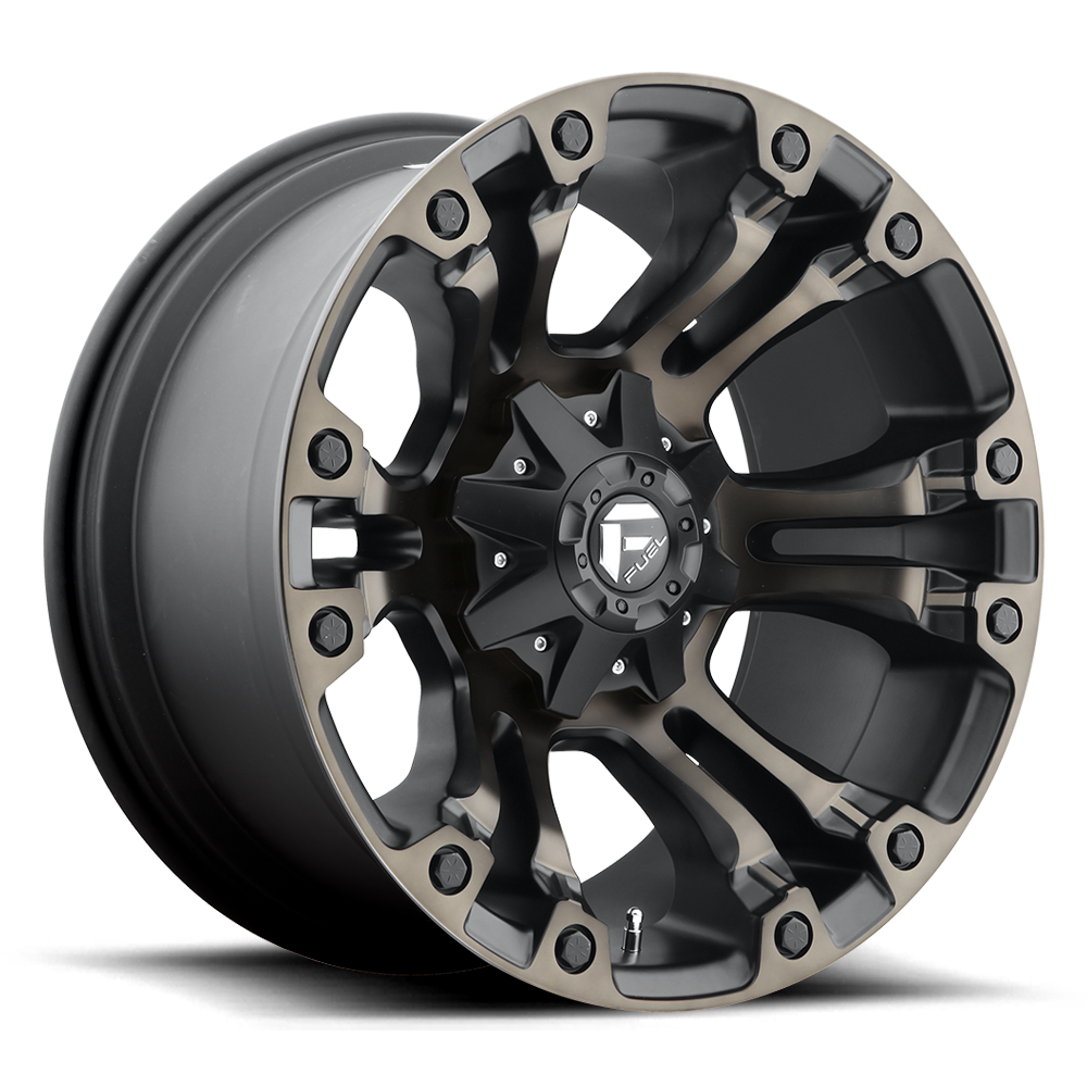 Fuel 1PC FC569 VAPOR MATTE BLACK DOUBLE DARK TINT - 6X135/5.5