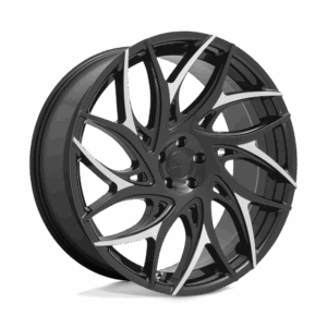 DUB 1PC DC259 G.O.A.T. GLOSS BLACK WITH MACHINED SPOKES - 5X4.5