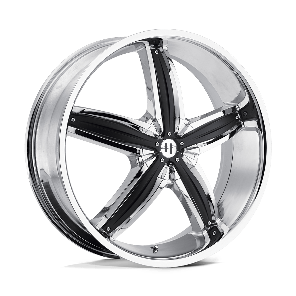 Helo HE844 HE844 CHROME PLATED WITH GLOSS BLACK ACCENTS - 5X105/4.5