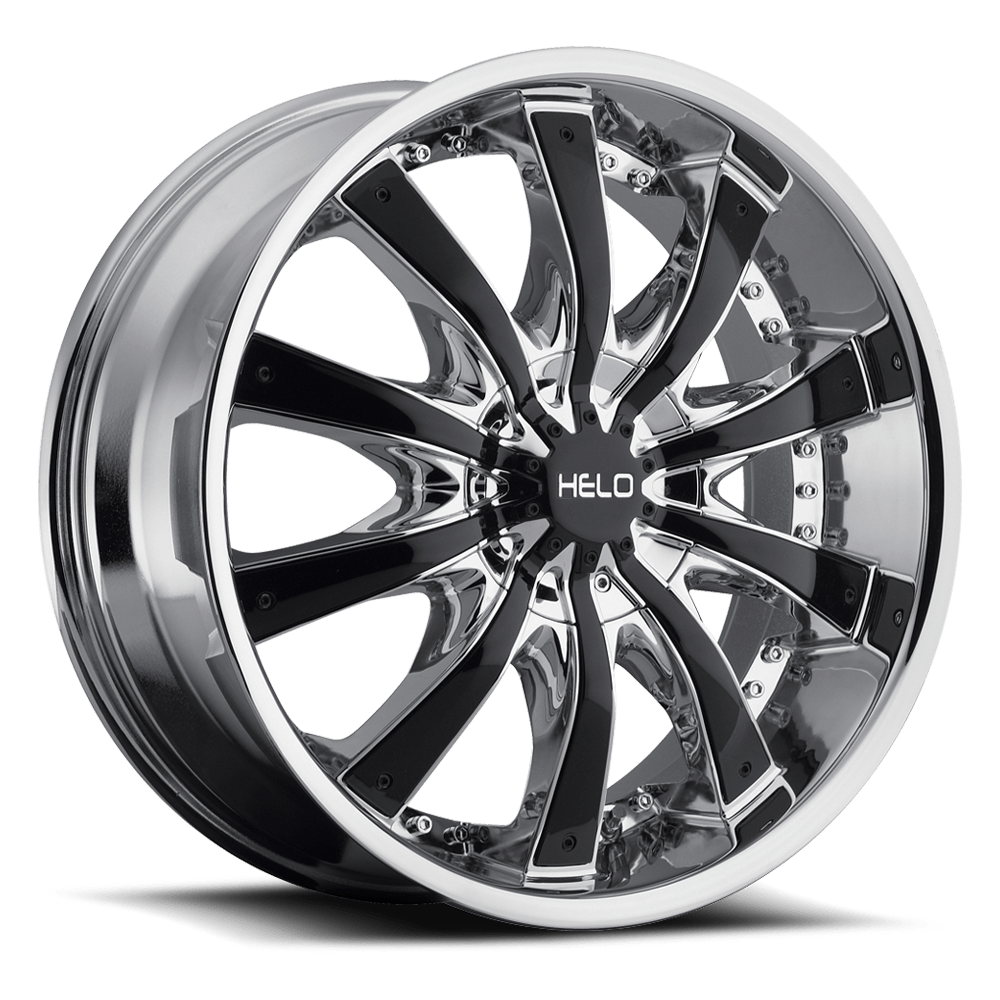 Helo HE875 HE875 CHROME PLATED WITH GLOSS BLACK ACCENTS - 5X4.5/120