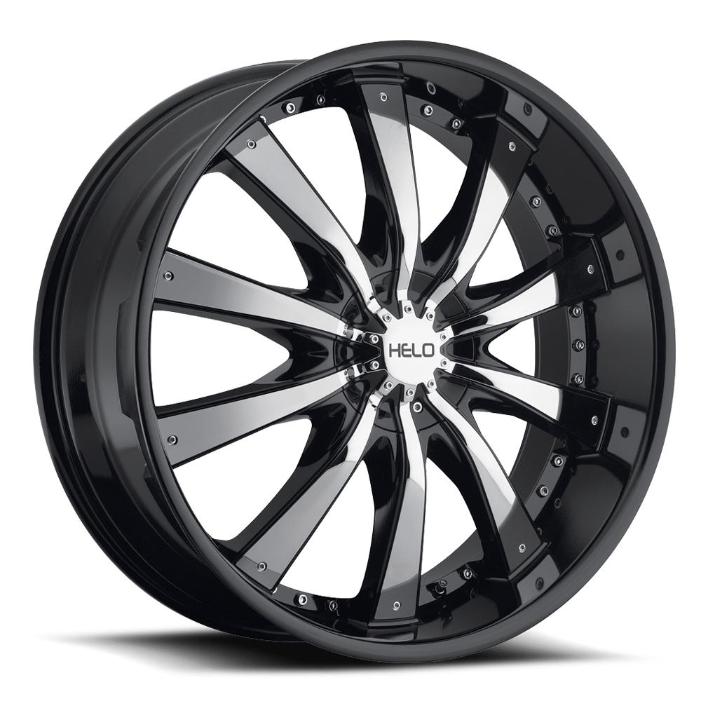 Helo HE875 HE875 GLOSS BLACK WITH REMOVABLE CHROME  ACCENTS - 6X135/5.5