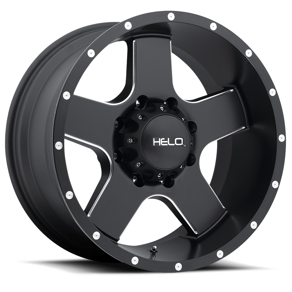 Helo HE886 HE886 SATIN BLACK WITH MILLED SPOKES AND FLANGE - 6X5.5