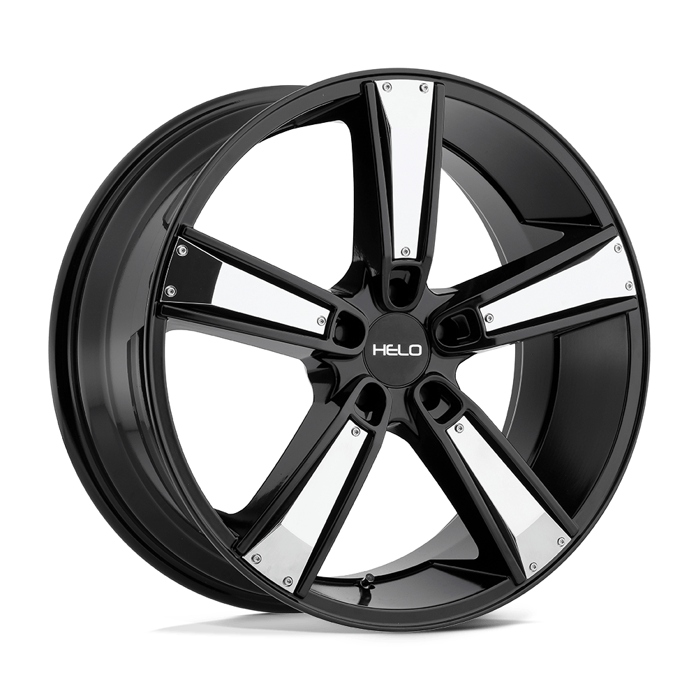 Helo HE899 HE899 SATIN BLACK WITH GLOSS BLACK & CHROME INSERTS - 5X4.5
