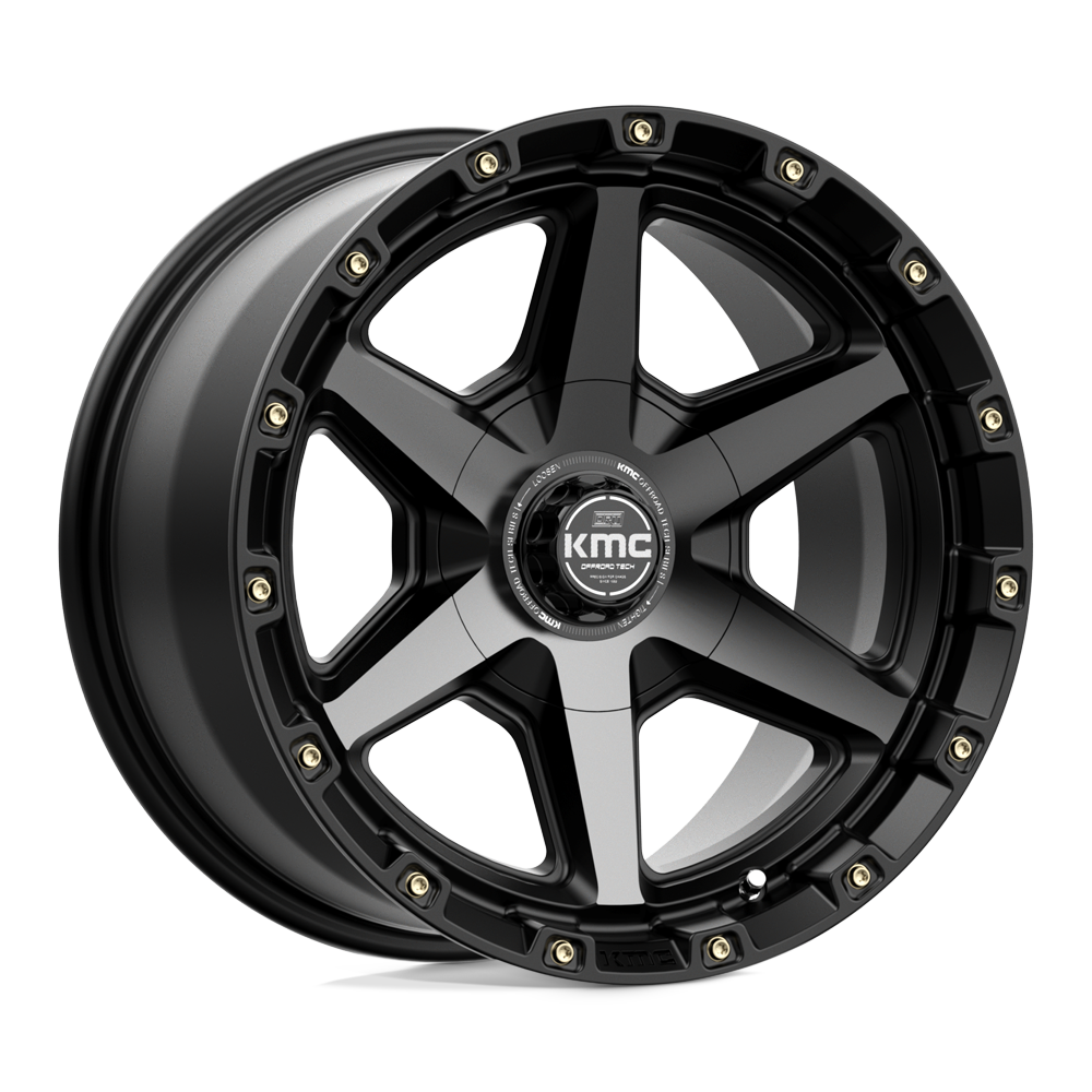 KMC KM101 TEMPO SATIN BLACK WITH GRAY TINT - 5X5.0/5.5